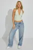 Deep Plunge Mesh Halter Top sold by Garage