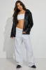 Oversized Faux Leather Bomber sold by Garage