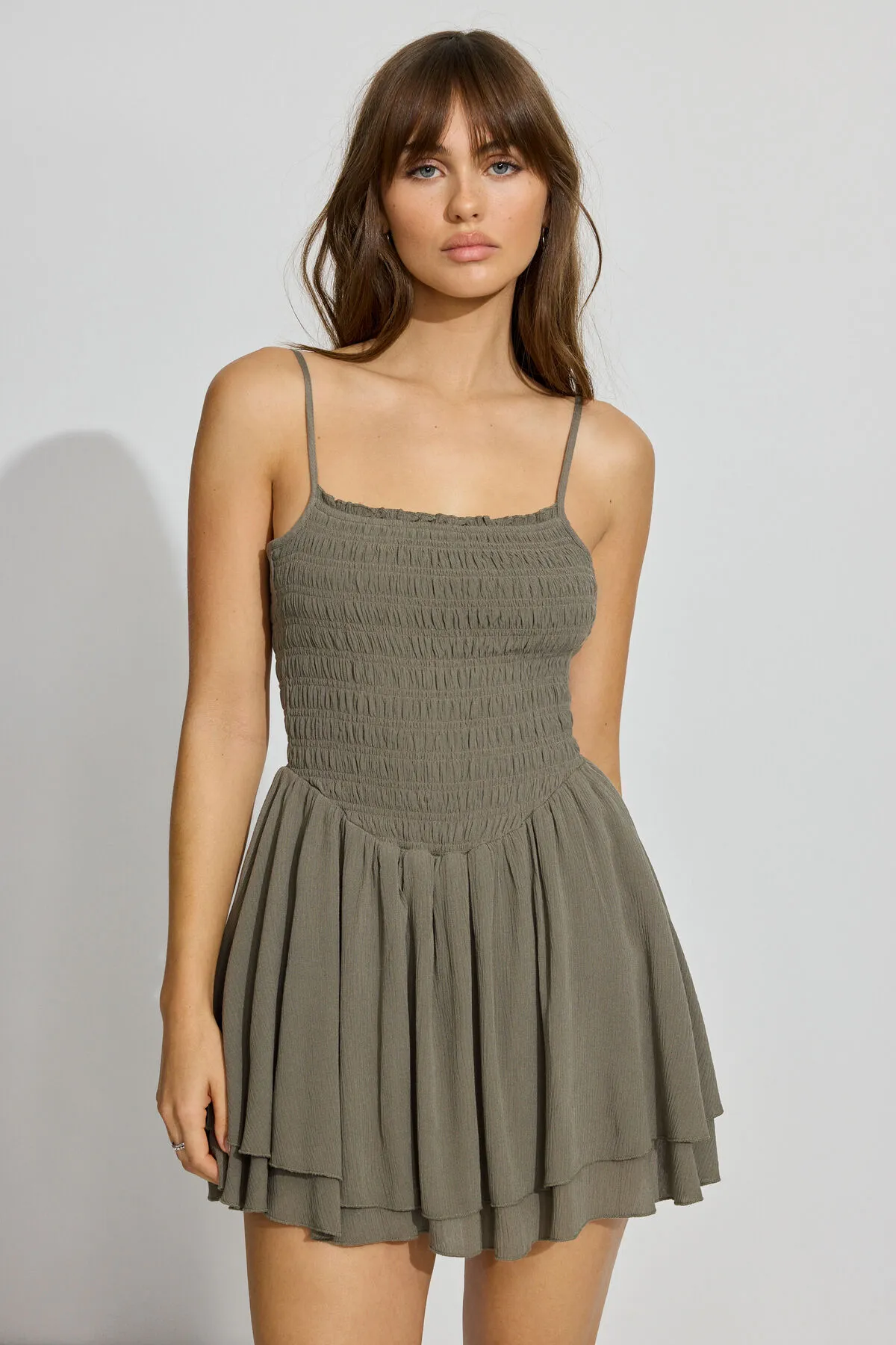 Kenzie Smocked Tiered Romper sold by Garage product image thumbnail 3