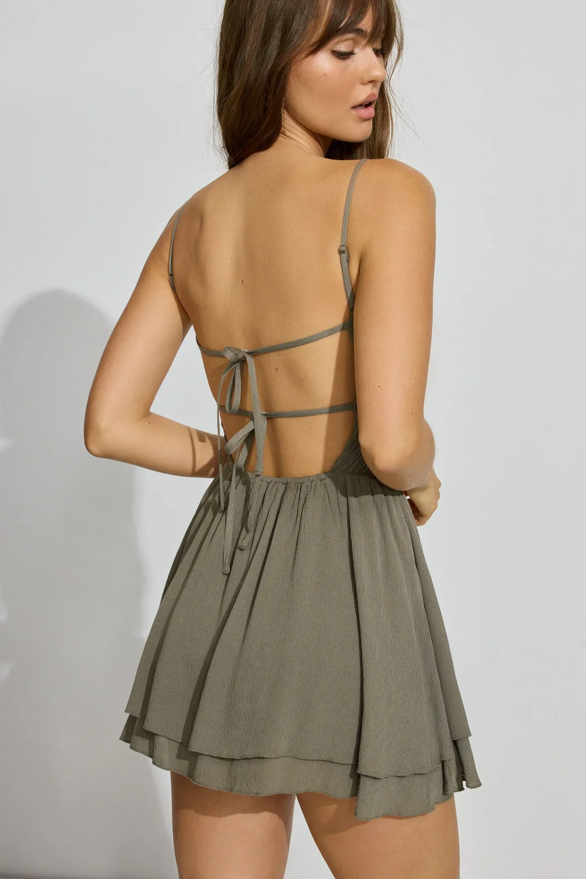 Kenzie Smocked Tiered Romper sold by Garage product image thumbnail 4