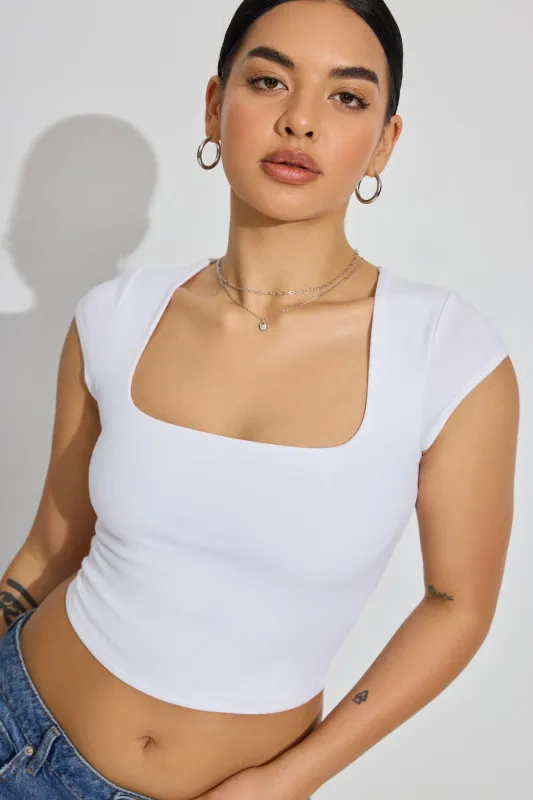 Portia Square Neckline Tee sold by Garage