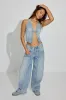 Buckled Denim Halter Top sold by Garage