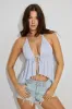 Plunge Flyaway Halter Top sold by Garage
