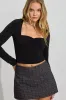 Sweetheart Neckline Long Sleeve Top sold by Garage