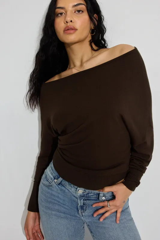 Rae Asymmetric Fine Sweater sold by Garage