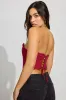 Lace Trim Strapless Bustier sold by Garage