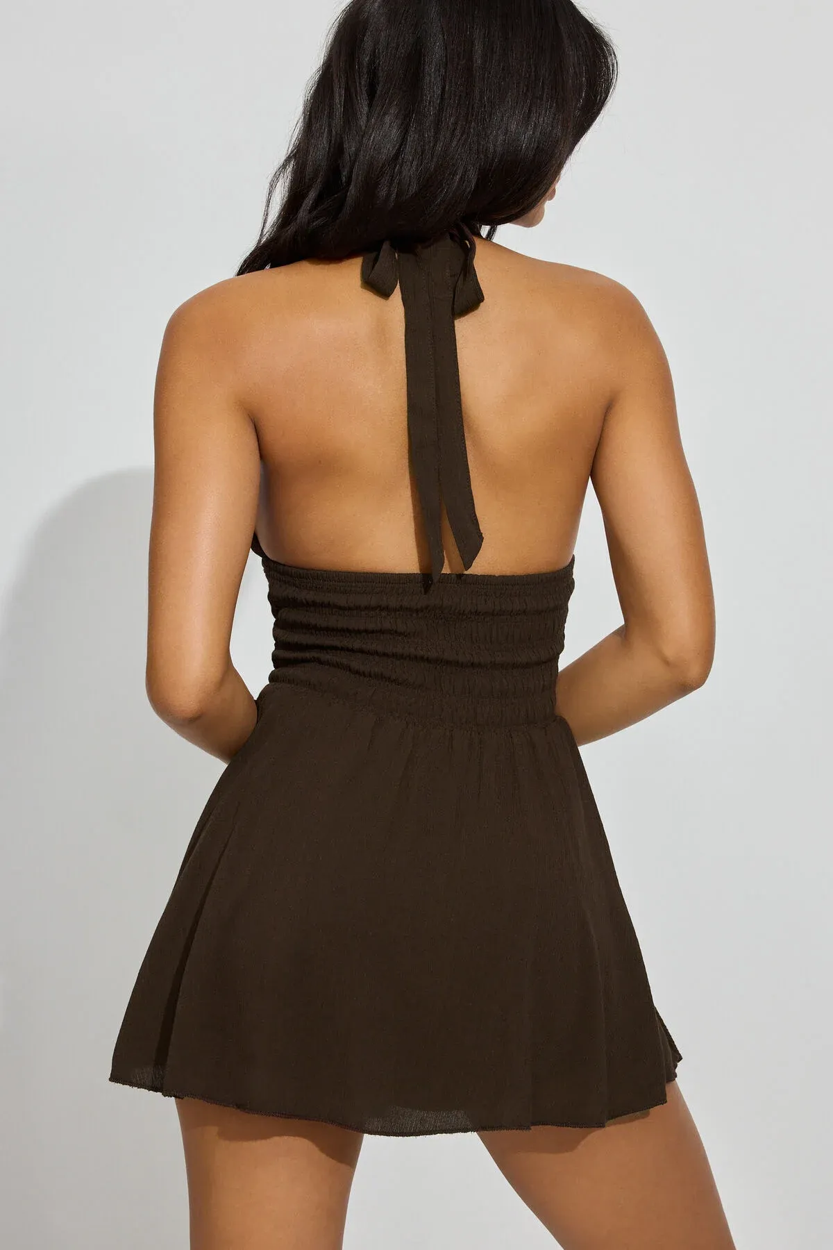 Ayla Halter Smocked Romper Dress sold by Garage product image thumbnail 4