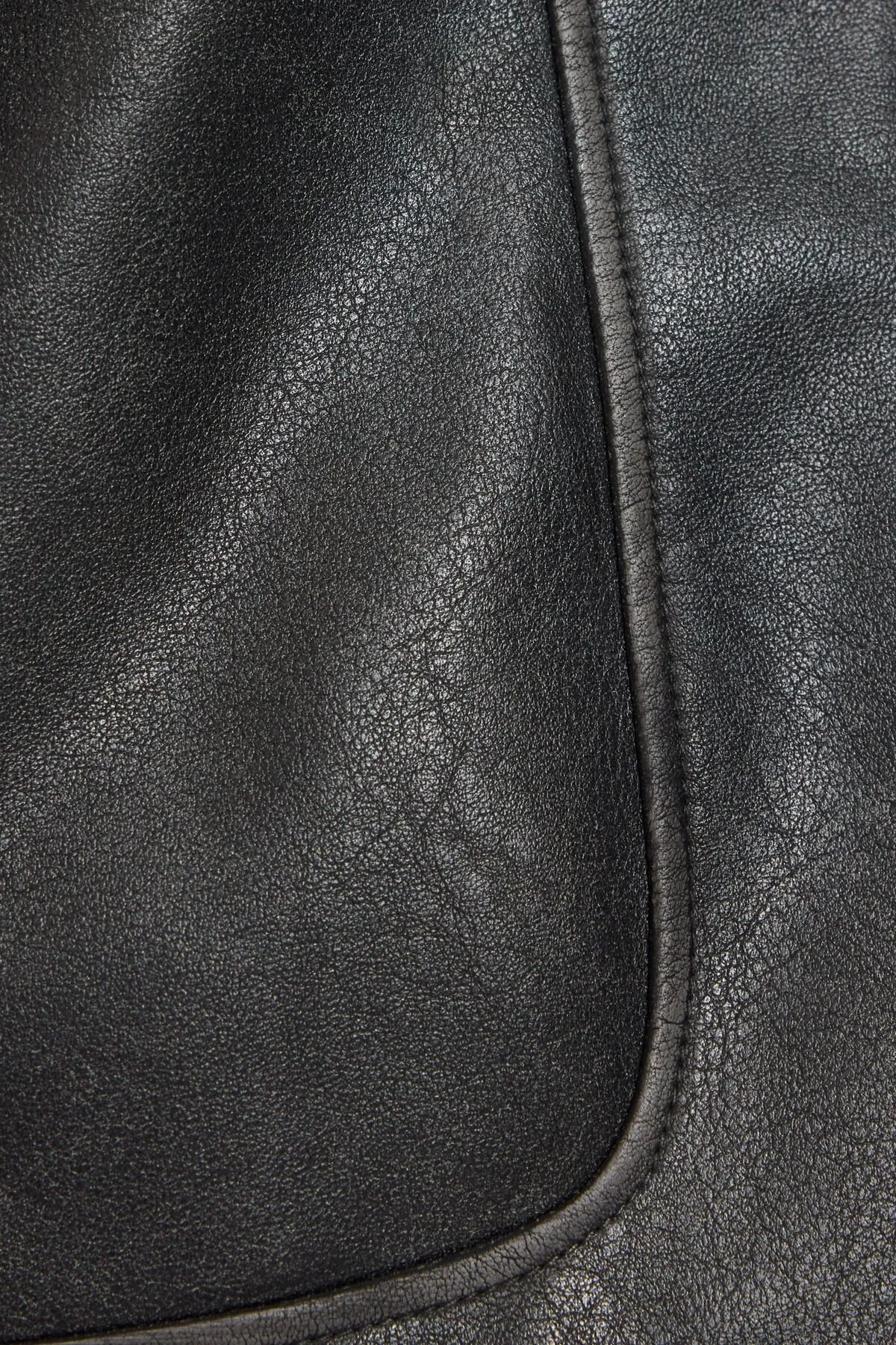 Oversized Faux Leather Worker Jacket sold by Garage product image thumbnail 5
