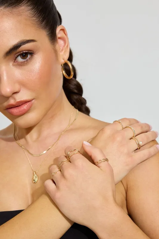 Set of 9 Super Delicate Rings sold by Garage
