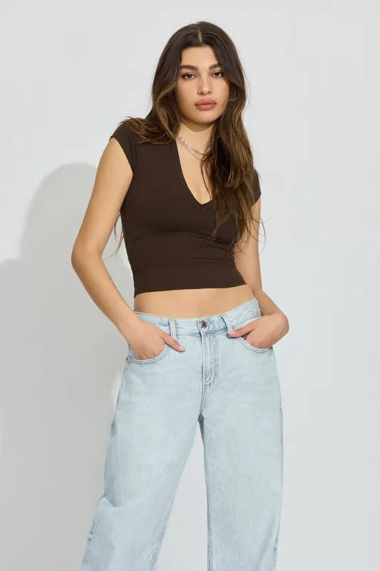 Sleek Deep V Neck T Shirt sold by Garage