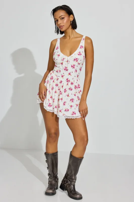 Plunge V-Neck Romper Dress sold by Garage