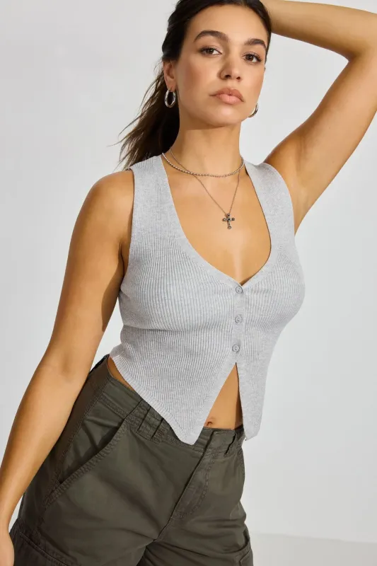 Bare V Neck Vest sold by Garage