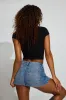 Denim Micro Skort sold by Garage