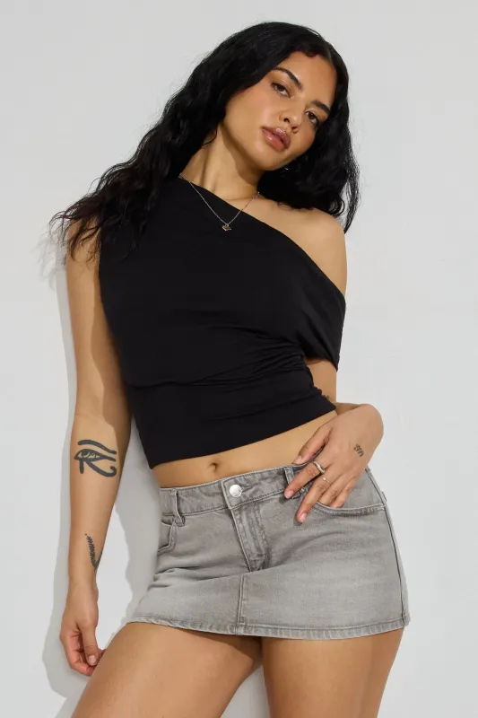 Off Shoulder Band Top sold by Garage