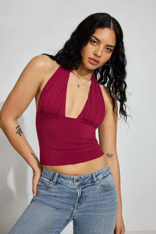 Pixie Plunge Halter Top sold by Garage