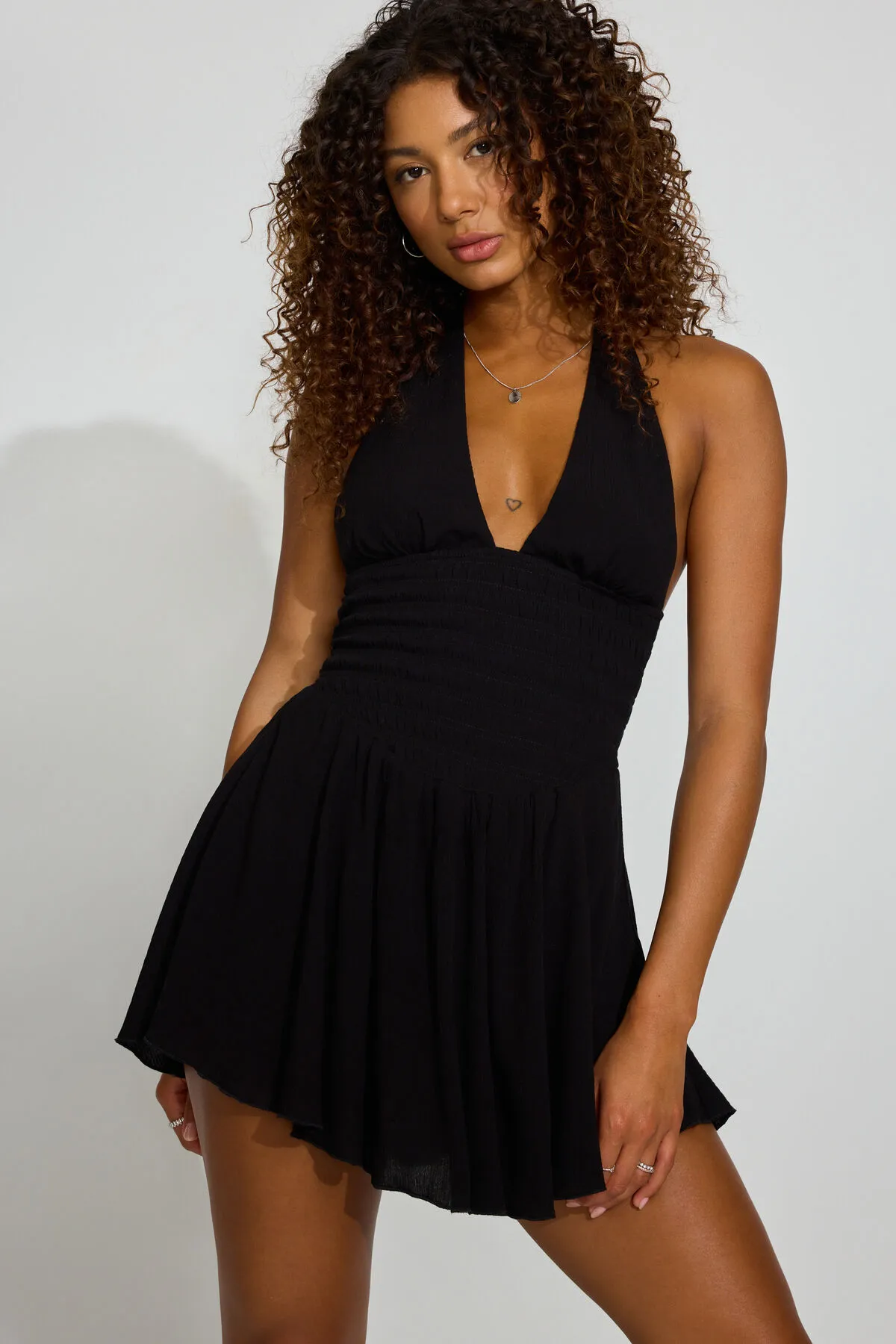 Ayla Halter Smocked Romper Dress sold by Garage product image thumbnail 2