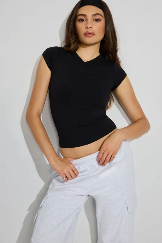 High V-Neck Sleek Top sold by Garage