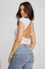 Crew Neck Open Back Short Sleeve Top sold by Garage