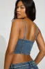 Denim Bustier Cami Top sold by Garage
