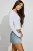 Denim Micro Skort sold by Garage