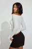 SexyCozy Asymmetric Long Sleeve Top sold by Garage
