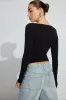 SexyCozy Boat Neck Long Sleeve Top sold by Garage