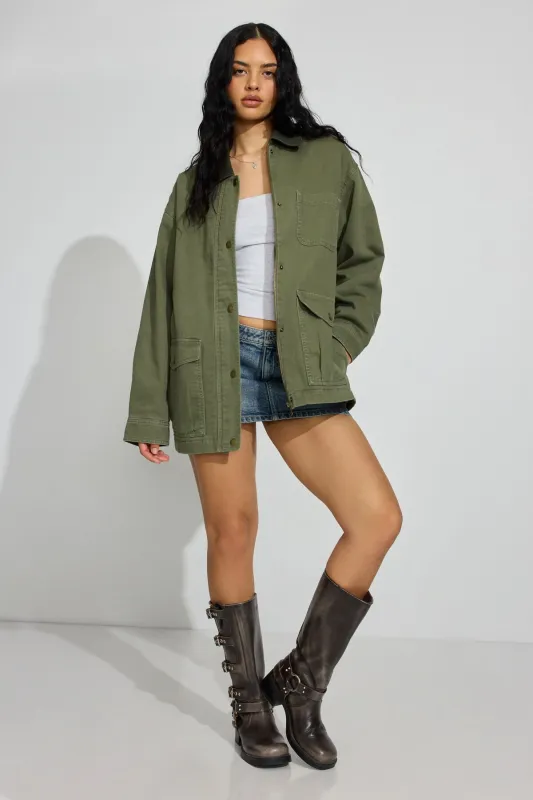 Long Twill Field Jacket sold by Garage