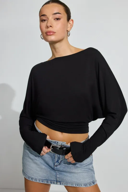 Smooth Dolman Boatneck Top sold by Garage