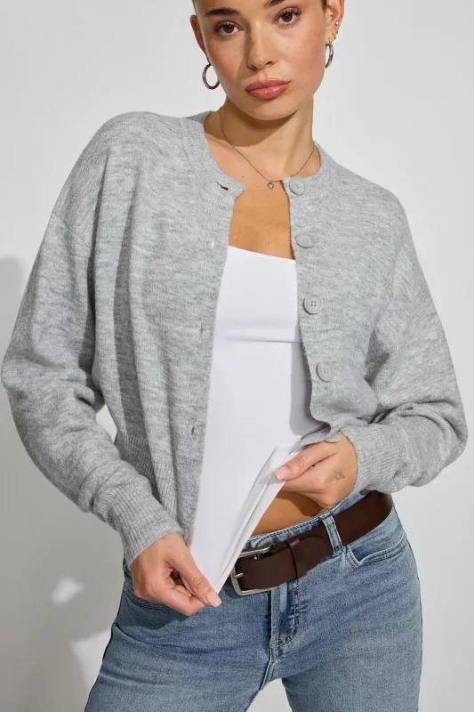 Renee Spongy Cropped Cardigan sold by Garage