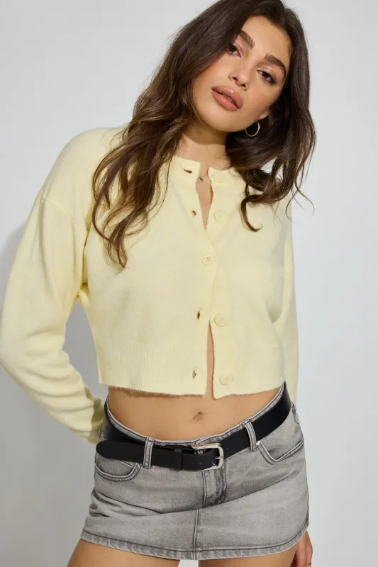 Renee Spongy Cropped Cardigan sold by Garage