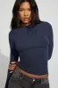 SexyCozy Boat Neck Long Sleeve Top sold by Garage