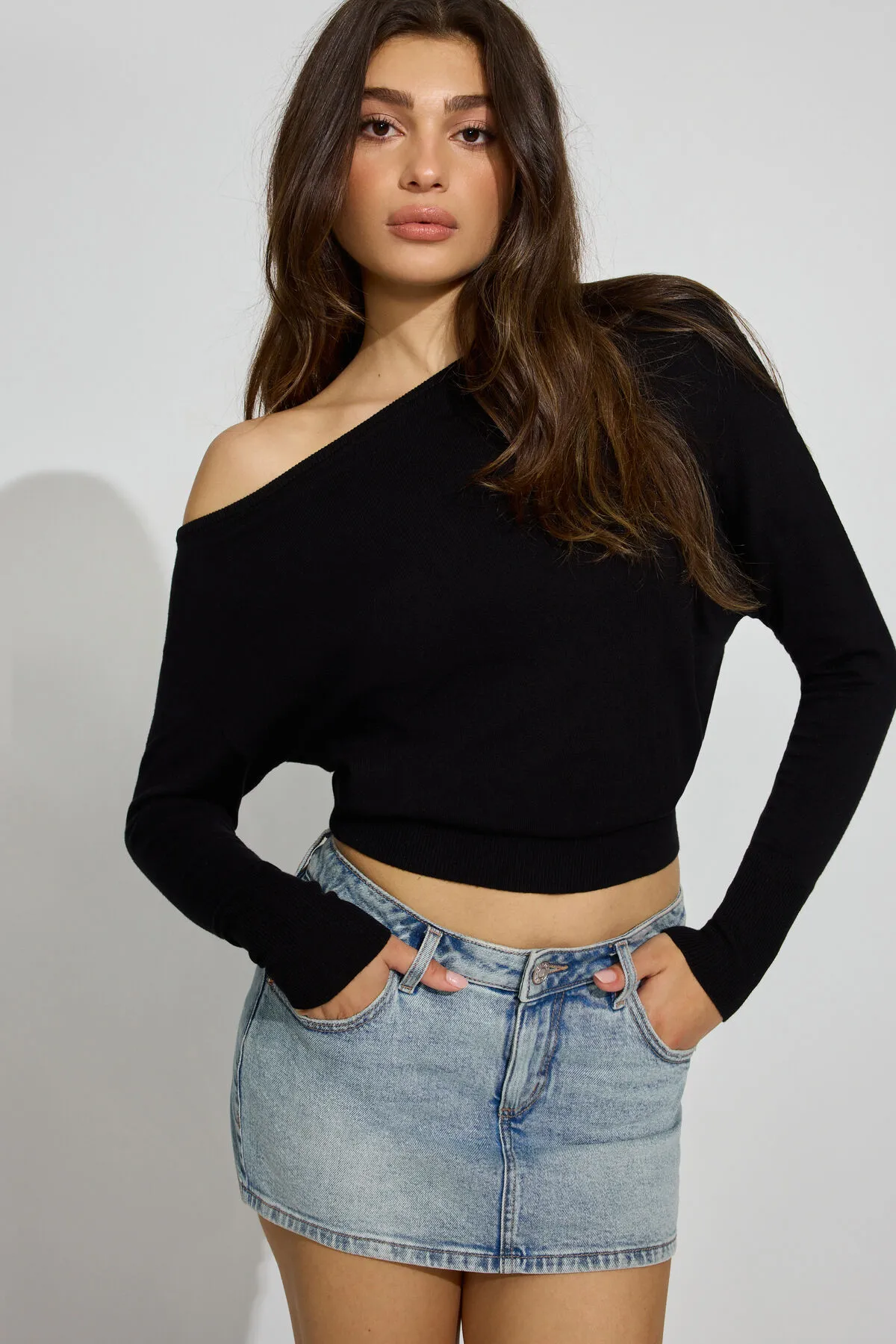 Rae Asymmetric Fine Sweater sold by Garage product image thumbnail 3