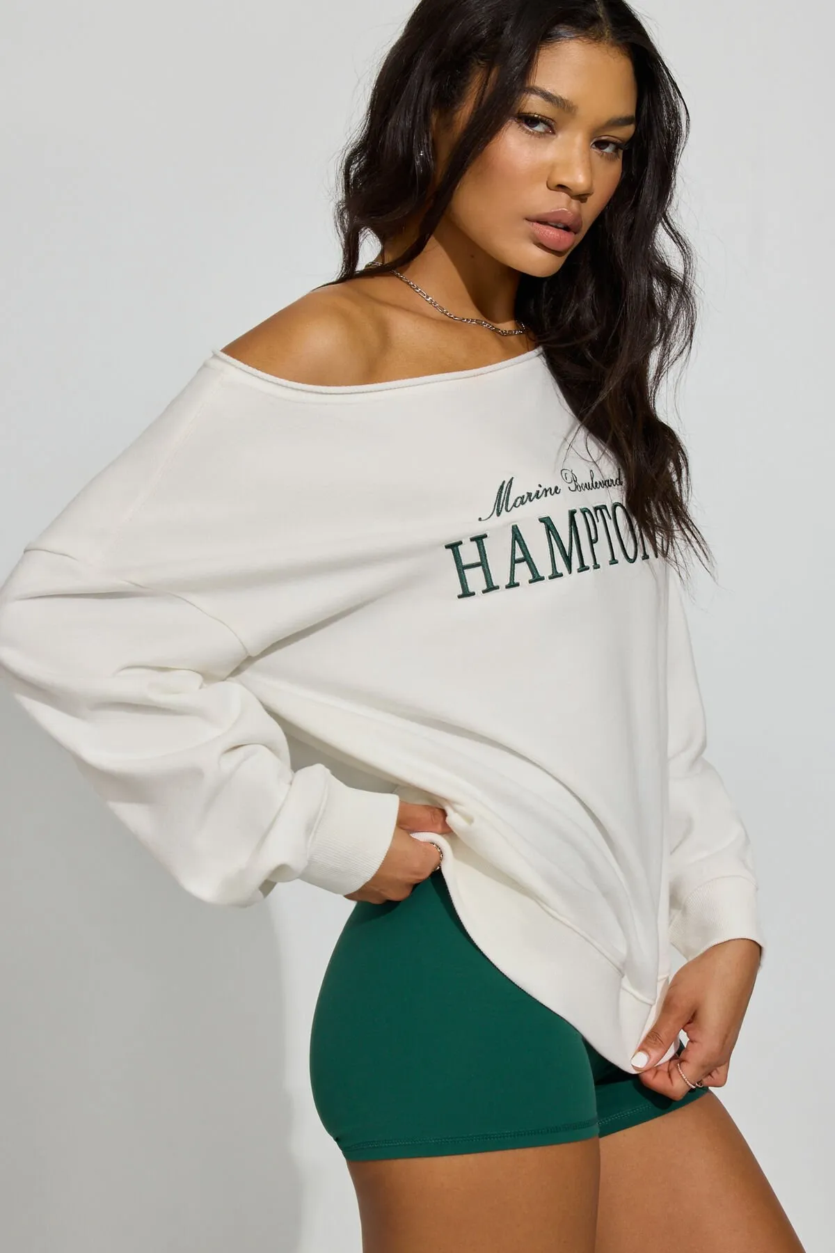 SoftTerry Off Shoulder Sweatshirt sold by Garage product image thumbnail 2