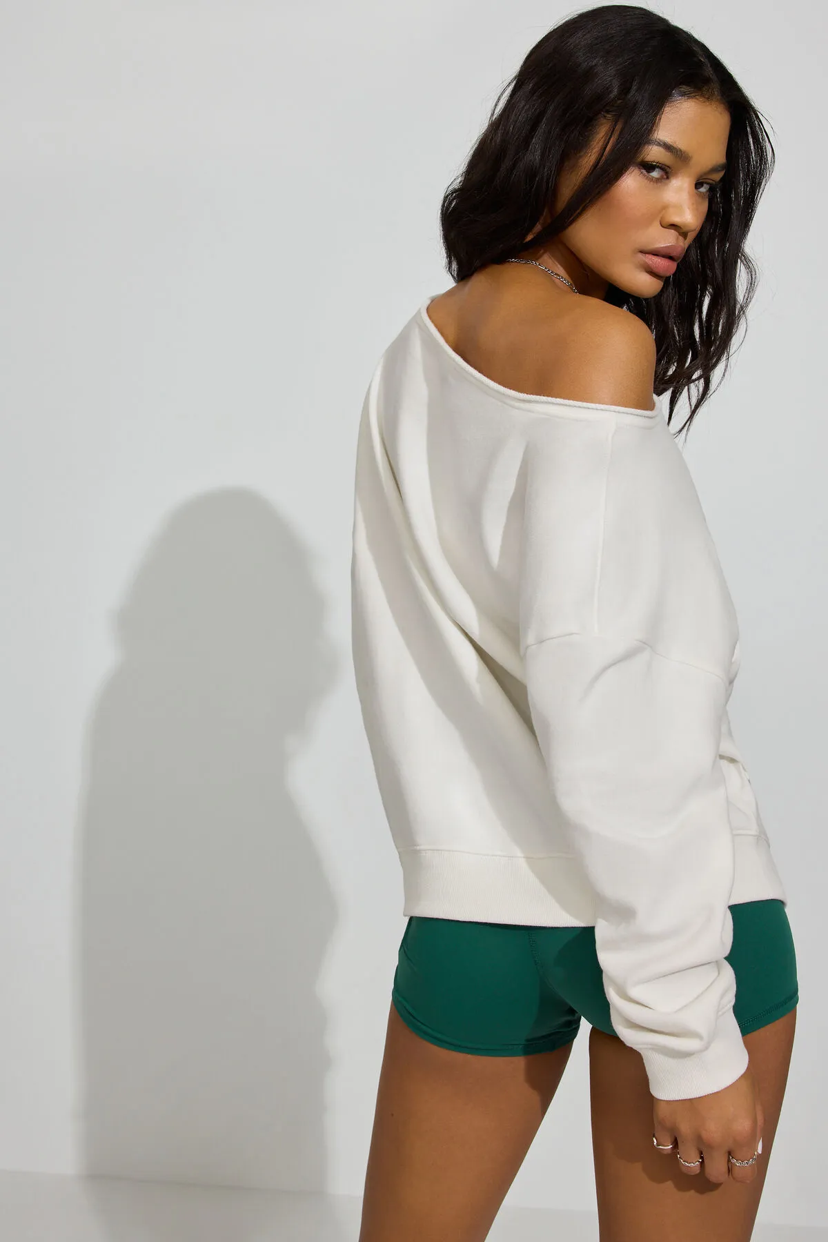 SoftTerry Off Shoulder Sweatshirt sold by Garage product image thumbnail 3
