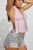 Linen Tie Back Halter Top sold by Garage