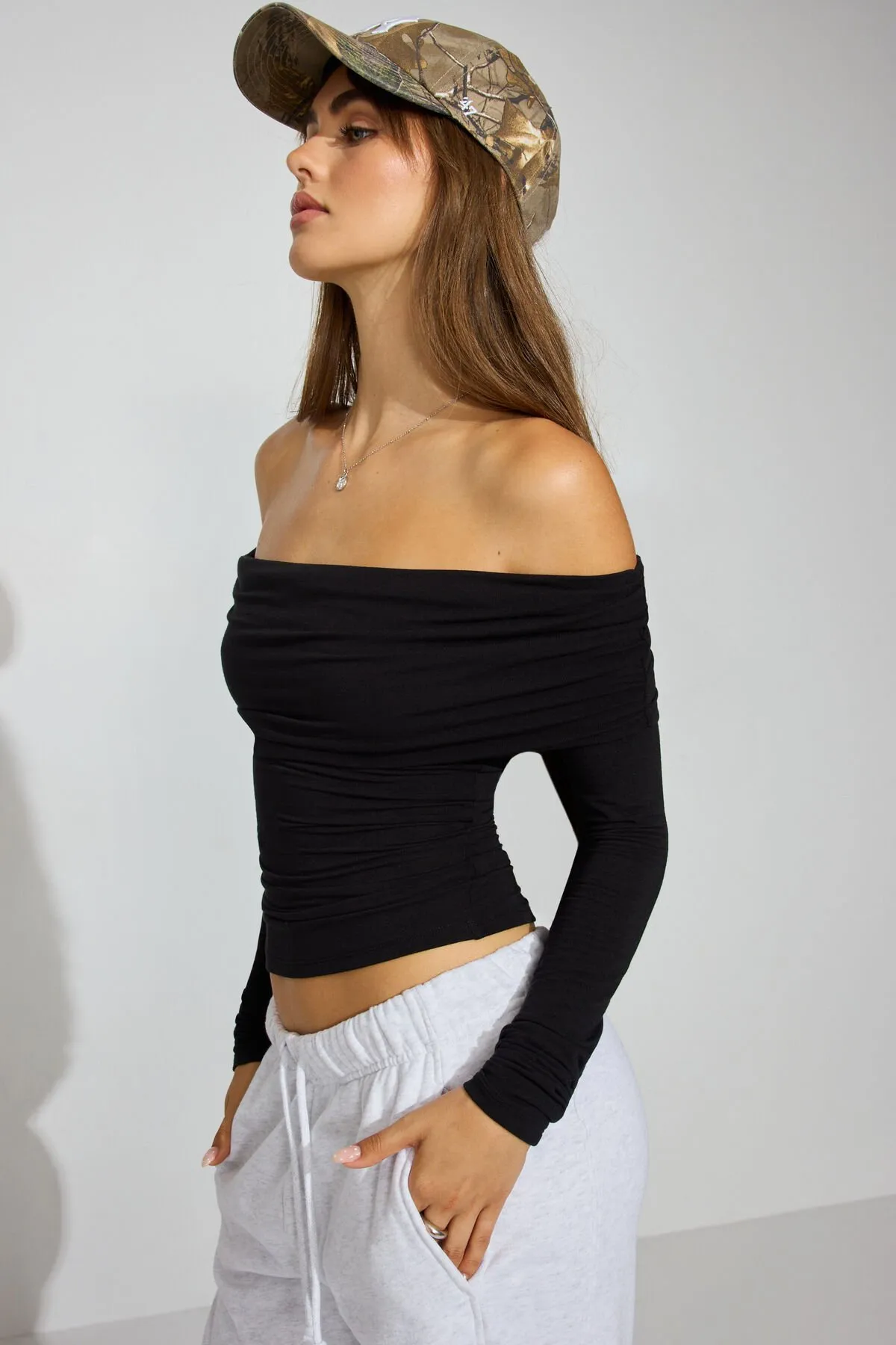 SexyCozy Off Shoulder Long Sleeve Top sold by Garage product image thumbnail 2