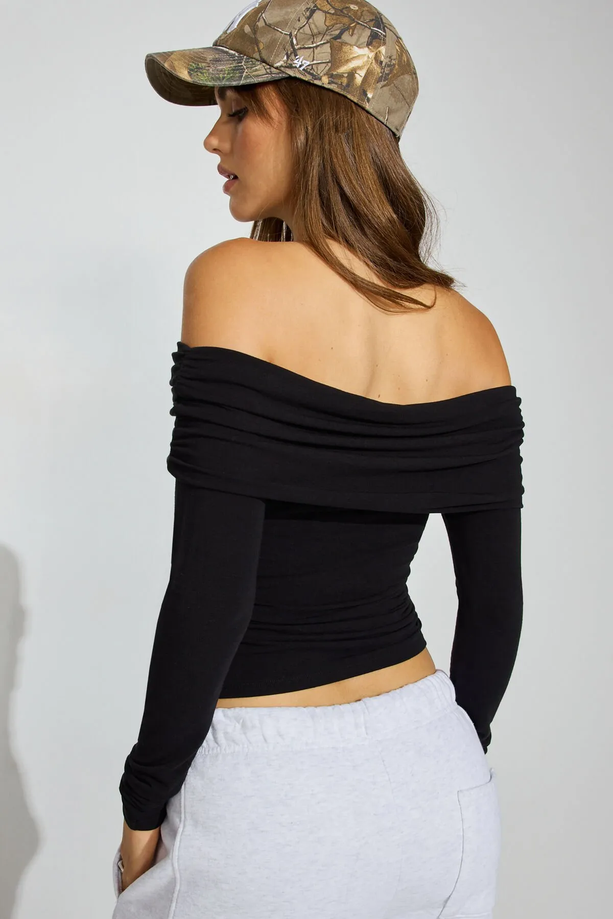 SexyCozy Off Shoulder Long Sleeve Top sold by Garage product image thumbnail 4
