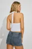 Lace Trim Plunge Halter Top sold by Garage