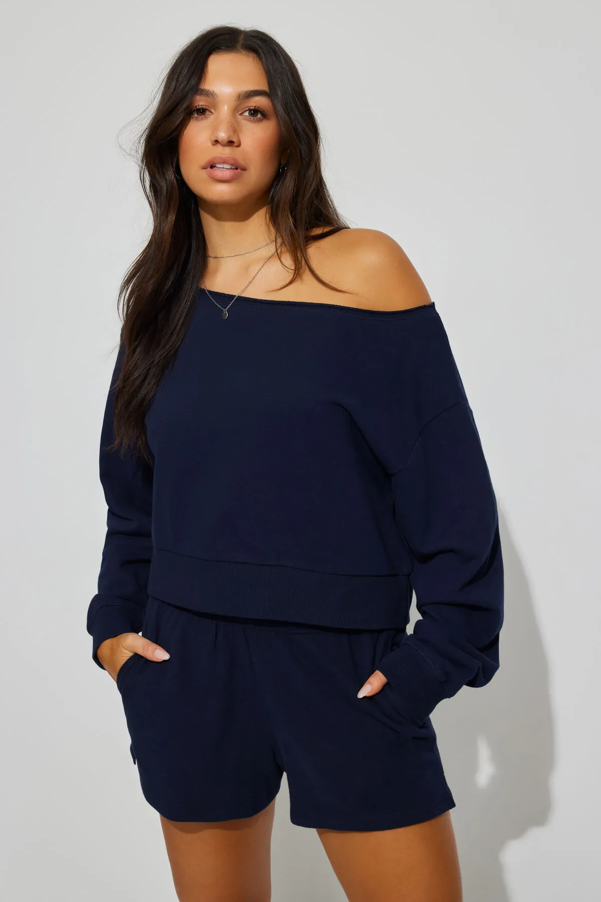 SoftTerry Off Shoulder Sweatshirt sold by Garage
