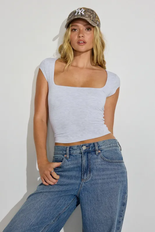 Smooth Open Neck Tee sold by Garage