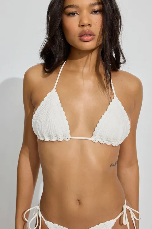 Crochet Triangle Bikini Top sold by Garage