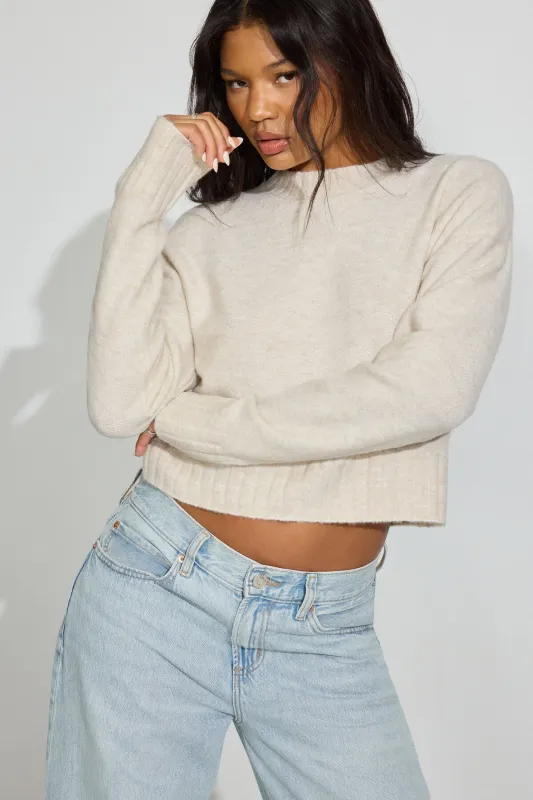 Long Sleeve Spongy Crewneck Sweater sold by Garage