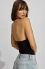 Sleek Plunge Halter Bodysuit sold by Garage