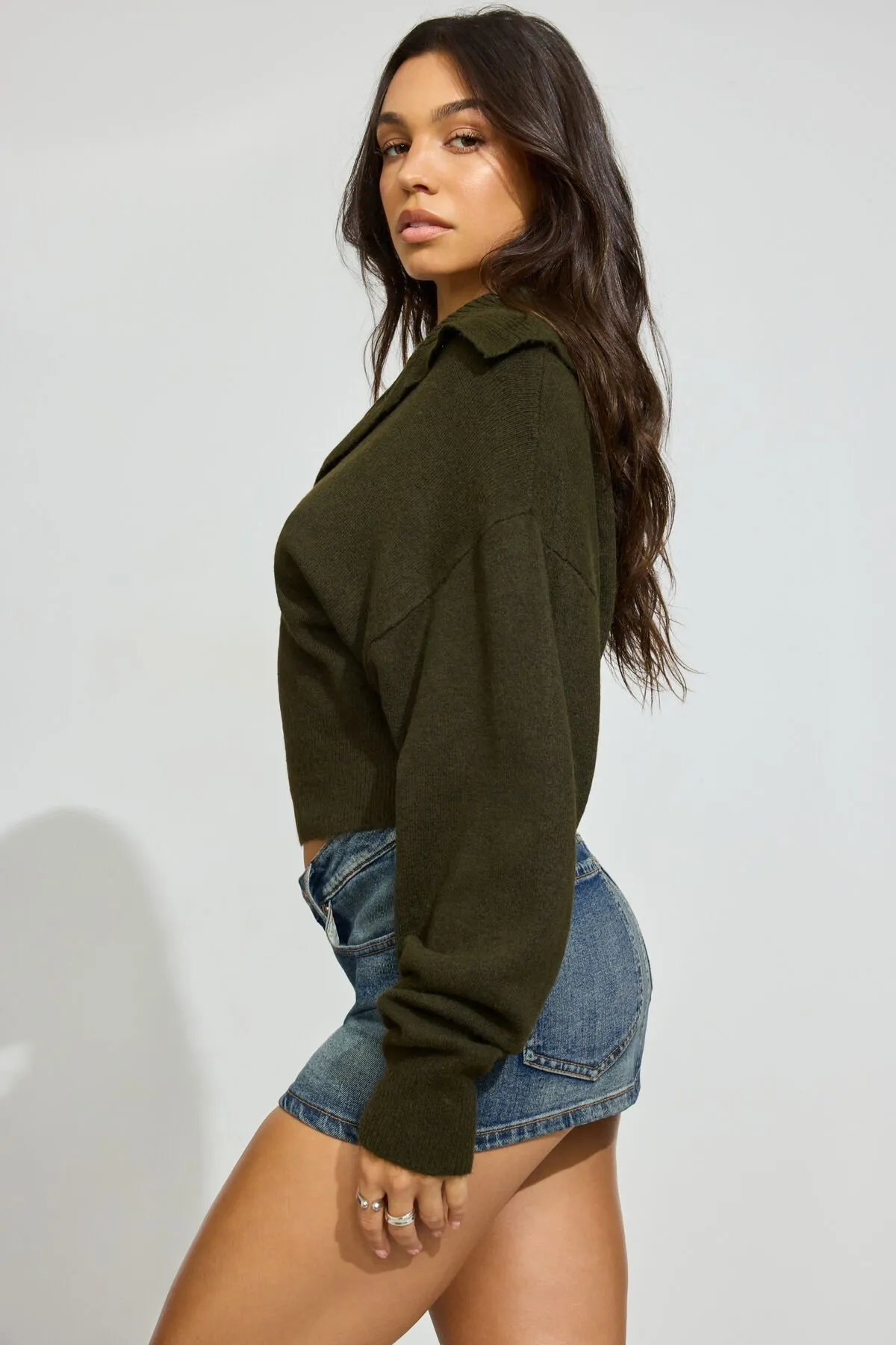 Long Sleeve Spongy Henley Sweater sold by Garage product image thumbnail 2