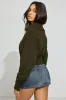Long Sleeve Spongy Henley Sweater sold by Garage