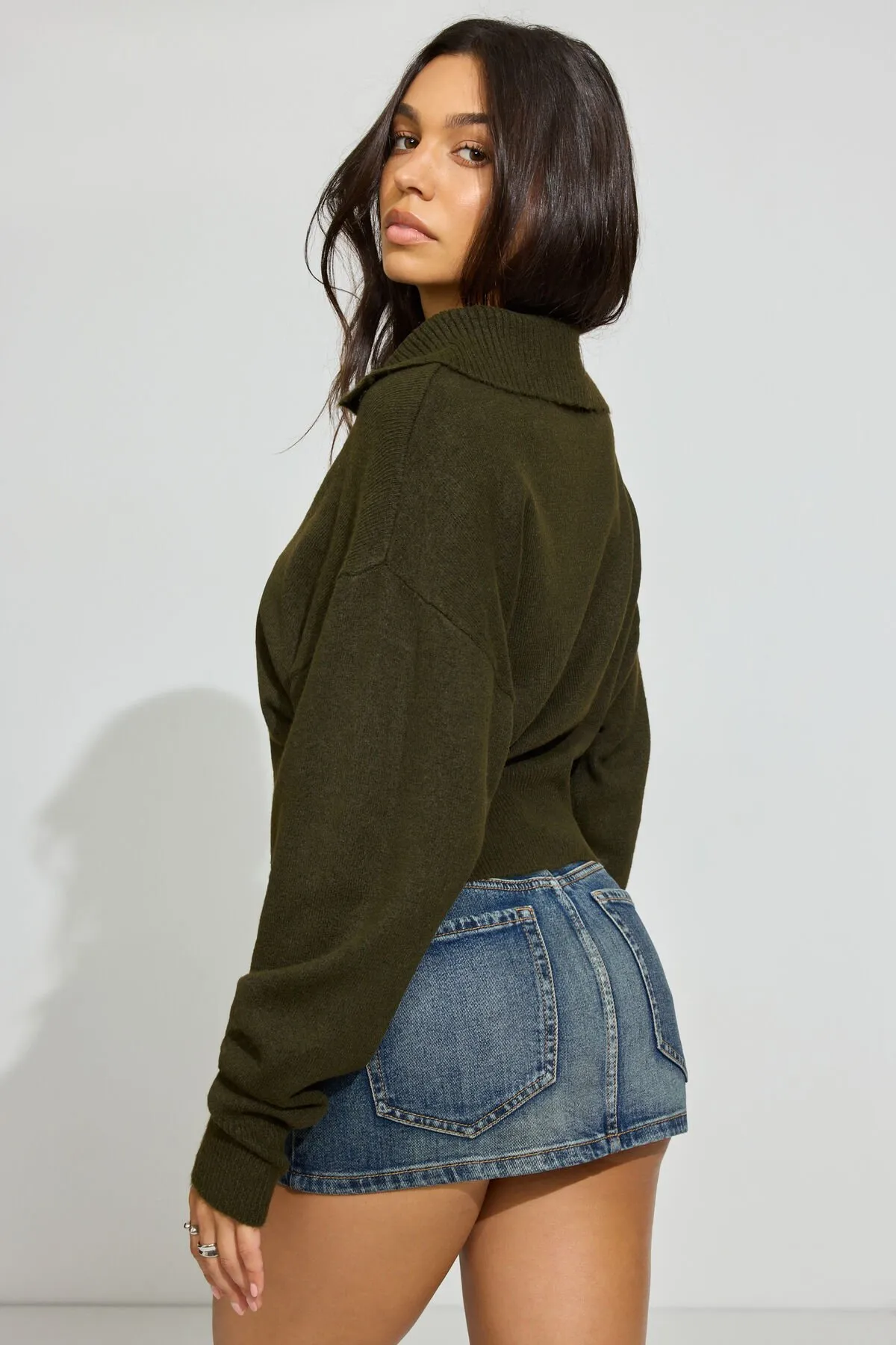 Long Sleeve Spongy Henley Sweater sold by Garage product image thumbnail 3