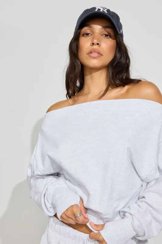 SoftTerry Rib Off Shoulder Sweater sold by Garage