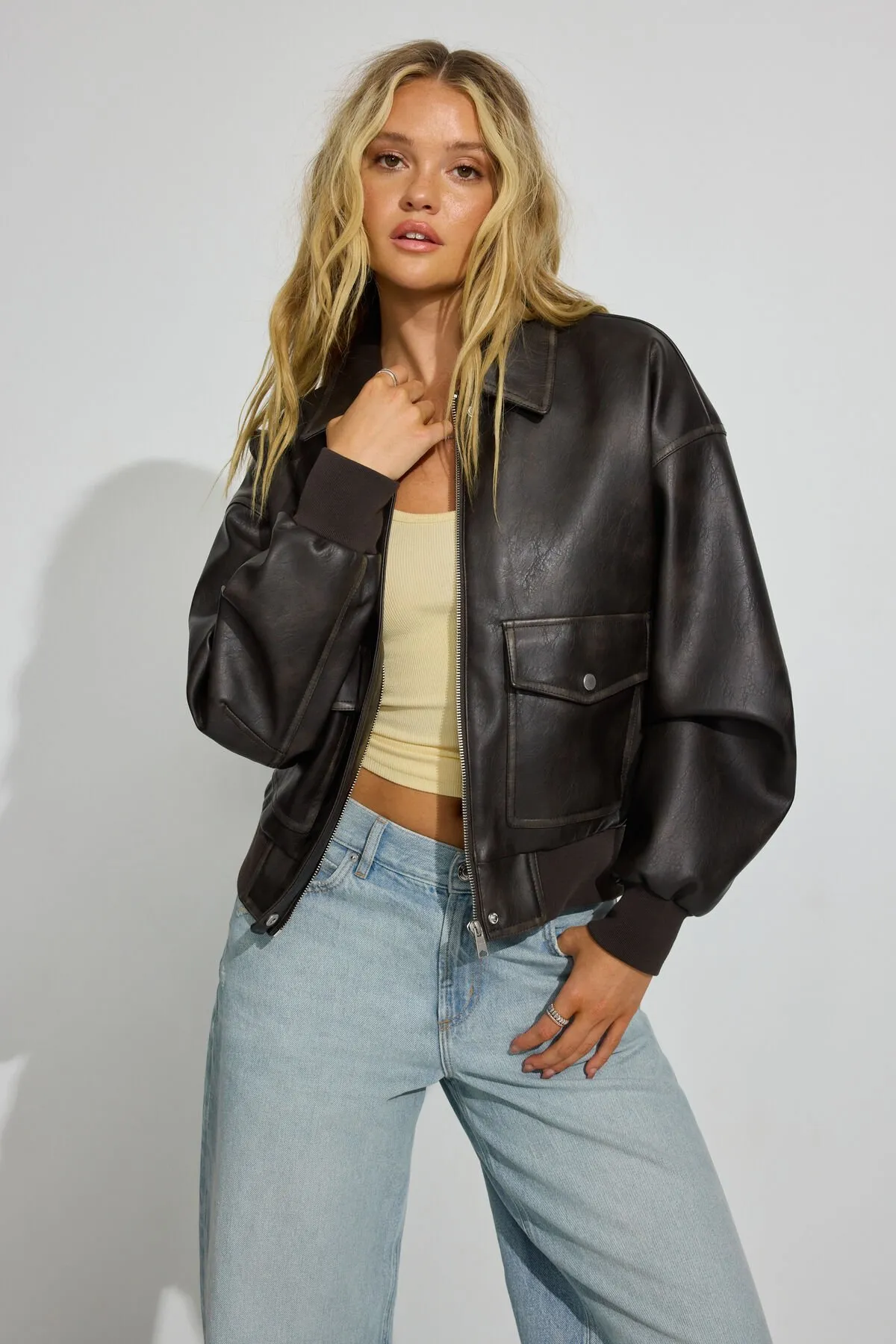 Vintage Faux Leather Jacket sold by Garage