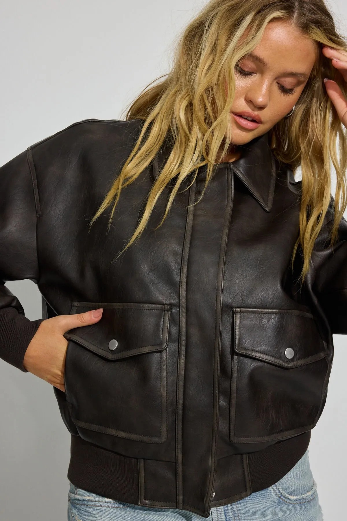 Vintage Faux Leather Jacket sold by Garage product image thumbnail 4