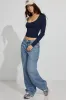 Sleek Scoop Neck Long Sleeve Top sold by Garage